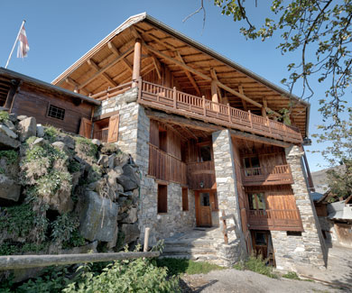 Vue exterieur du chalet Mont-Blanc à Montchavin