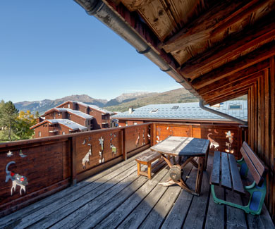 La terrasse du chalet Santel