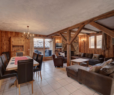 Living room of chalet Tsanteleina at Montchavin